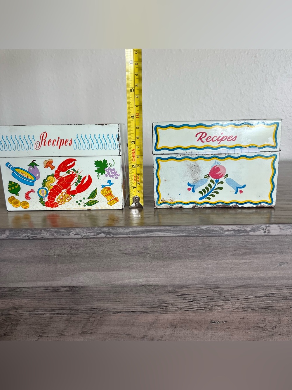 VTG Tin Recipe File Boxes Ohio Art Co Filled W/ Old Handwritten Recipe Clippings - Picture 15 of 15